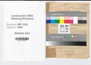 Entnazifizierung Karl Schacht , geb. 11.03.1894 (Stadtrat)