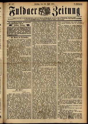 Ausgabe vom Freitag, den 24. Juli 1891.