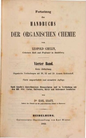 Handbuch der organischen Chemie. 4,1, Organische Verbindungen mit 20, 22 und 24 Atomen Kohlenstoff