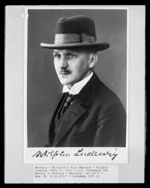 Wilhelm Ludewig (1881-?), 1927-? a.o. Professor der Rechte in Marburg