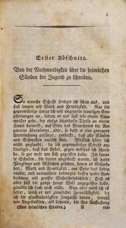 Über die heimlichen Sünden der Jugend