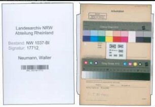 Entnazifizierung Walter Neumann , geb. 29.01.1899 (Bahnrat)