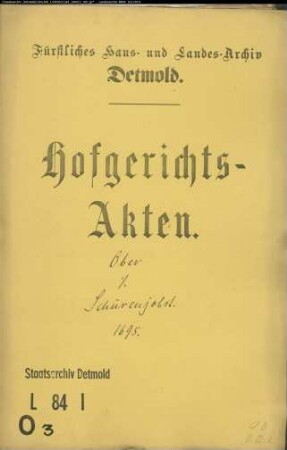Ober zu Oetenhausen gegen Schürenjobst zu Oetenhausen - Verpfändetes Land