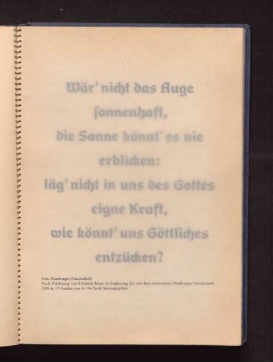 Fette Hamburger Druckschrift