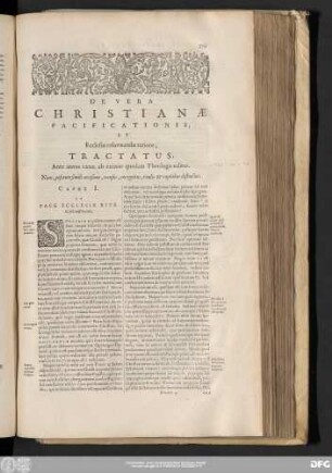 Caput I. De Pace Ecclesiae Rite Et piè constituenda.