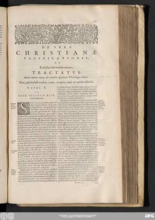 Caput I. De Pace Ecclesiae Rite Et piè constituenda.