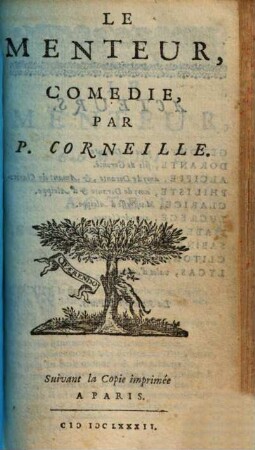 Le Menteur : Comedie
