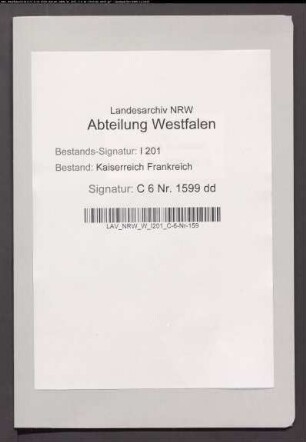Verkauf von 1 Stück Land zu Haldern an Joh. Rulofs zu Sonsfeld.