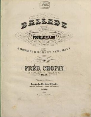 Ballade pour le piano : op. 38