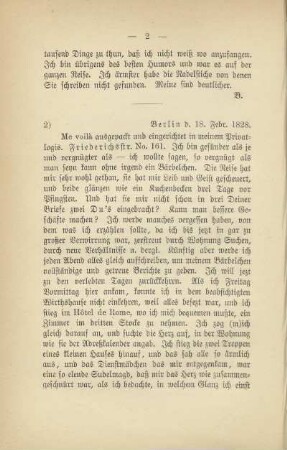 2) [Brief vom] 18. Febr. 1828