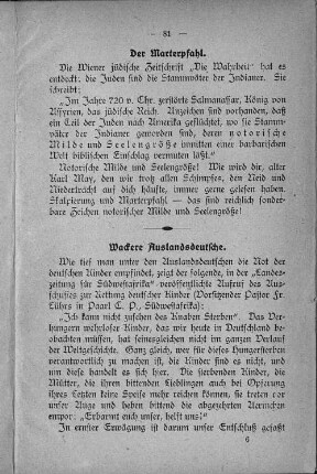 Der Marterpfahl.