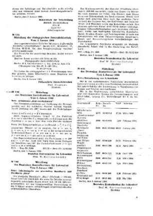Mitteilung des Deutschen Zentralinstituts für Lehrmittel : 4/64 vom 2. Januar 1964 ; [Mitteilungen]