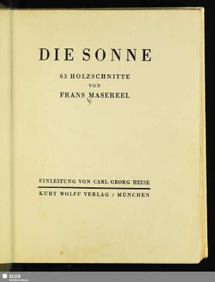 Die Sonne : 63 Holzschnitte
