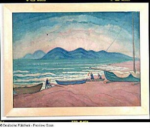 Italien, Strand mit drei Booten