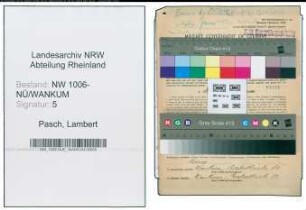 Entnazifizierung Lambert Pasch , geb. 30.06.1894 (Landwirt)