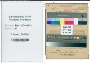 Entnazifizierung Gottlieb Driesen , geb. 09.04.1903 (Vorarbeiter)