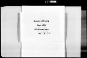 Schutzhaft namentlich genannter Häftlinge, Buchstabe Sch