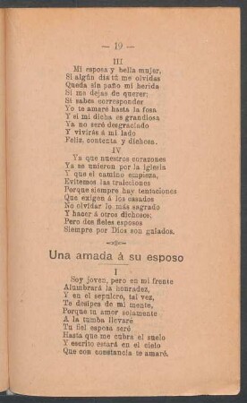 Una amada á su esposo