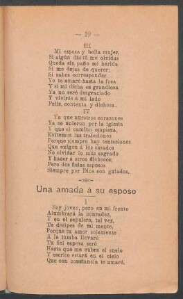 Una amada á su esposo