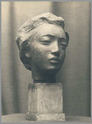 Kopf Malaiin, 1916, Gips, farbig gefasst