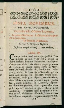 3-12, Festa Novembris