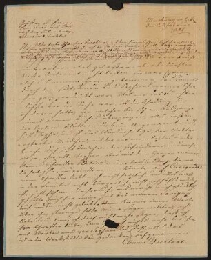 Brief von Clemens Brentano an Julie Reichenbach, 24.02.1801
