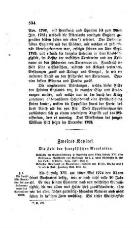 Zweites Kapitel. Die Zeit der französischen Revolution