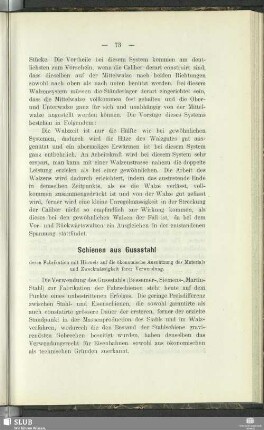 Schienen aus Gussstahl