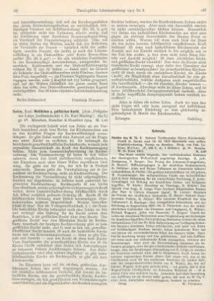 188 [Rezension] Müller, Konrad (Hrsg.), Studien des W. Th. V. Seinem Vorsitzenden Herrn Kircheninsp. Probst D. Decke zum 19.10.1913 vom wissschaftlich-theologischen Verein zu Breslau