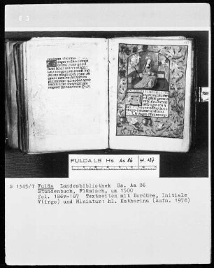Stundenbuch — Die heilige Katharina, Folio 187recto