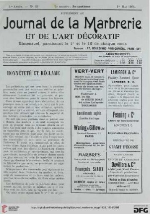 No. 13 (1er Mai 1904)