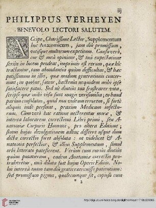 Benevolo Lectori Salutem