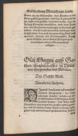 Olai Magni ... von Bergwercken und Metallen. Das sechst Buch.