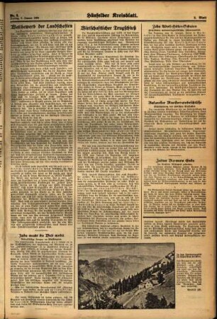 Zweite Ausgabe vom Freitag, den 07. Januar 1938.