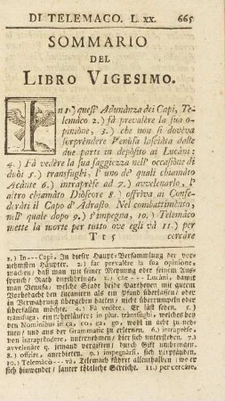 Sommario Del Libro Vigesimo.