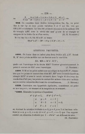 QUESTIONS PROPOSÉES.