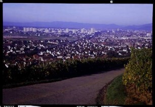 Freiburg, St. Georgen: vom Rebberg, Grundweg auf Uffhausen und Weingarten