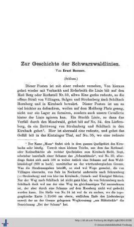 Zur Geschichte der Schwarzwaldlinien (Schluss).