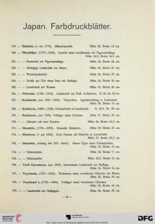 Japan. Farbdruckblätter (Nr. 179-204)