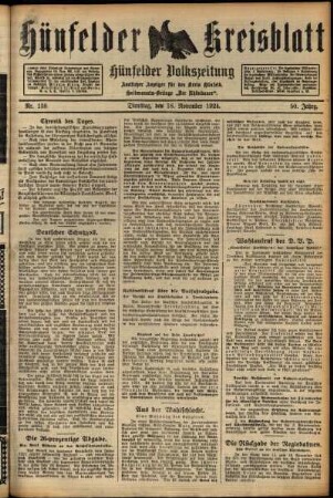 Ausgabe vom Dienstag, den 18. November 1924.