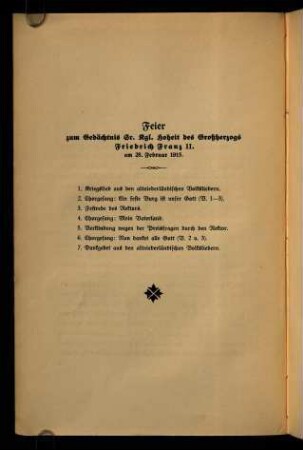 4, Feier...(Programm)
