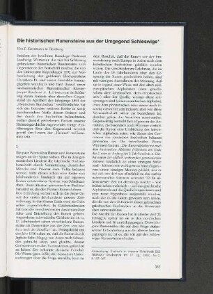 Die historischen Runensteine aus der Umgegend Schelswigs*