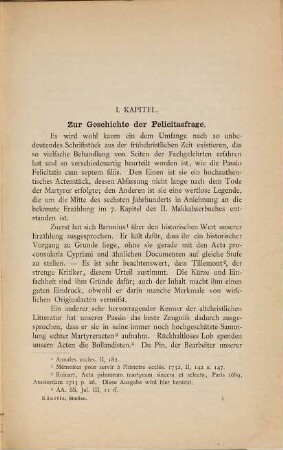 Hagiographische Studien über die Passio Felicitatis cum VII filiis