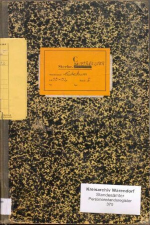 Sterberegister des Standesamtes Neubeckum von 1900 (Urkunden-Nr. 1-43), von 1901 (Urkunden-Nr. 1-41) und von 1902 (Urkunden-Nr. 1-42)