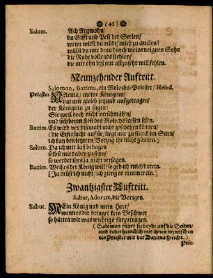 Neunzehender Auftritt.