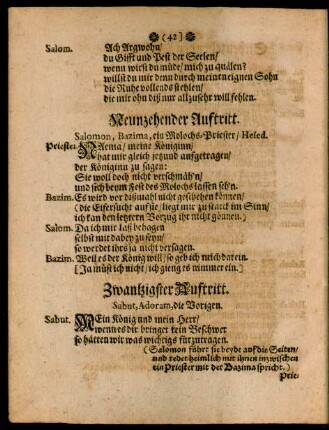 Neunzehender Auftritt.