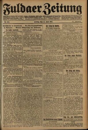Ausgabe vom Freitag, den 11. Juni 1915.