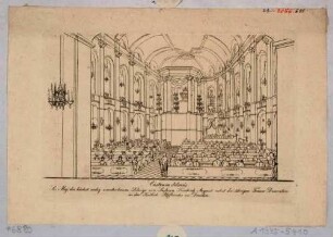 Trauergottesdienst während der Aufbahrung des Castrum dolores für Friedrich August I. der Gerechte