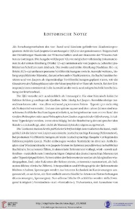 Editorische Notiz