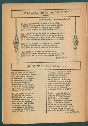 Todo el amor : Soneto. Especial para "Canciones Selectas"